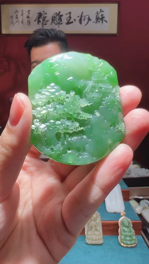和田玉未镶嵌吊坠(不含链)1