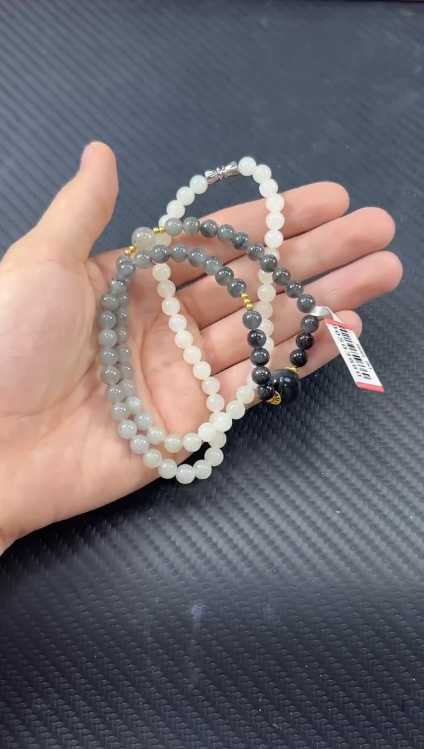 和田玉未镶嵌项链若羌微色差卡6妈妈链