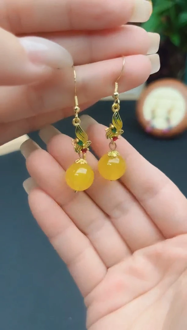 玛瑙/玉髓耳饰银S925镶嵌318000