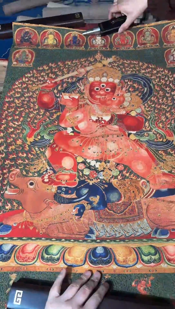 卷轴画龙妹的唐卡tk16124
