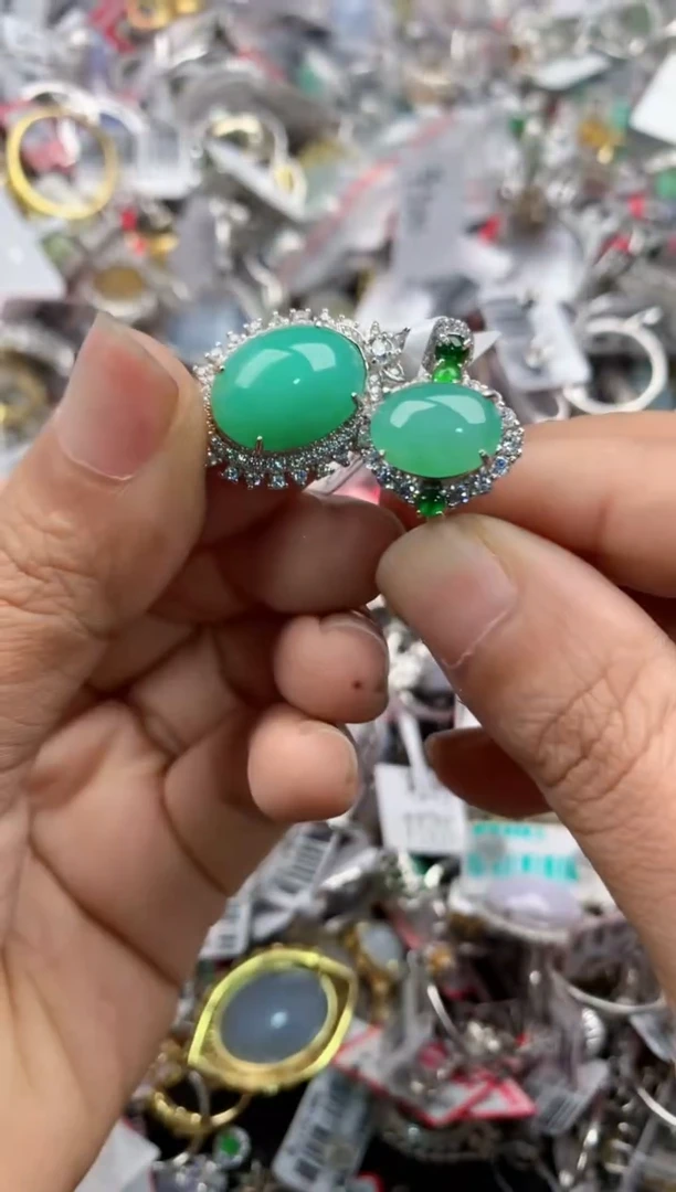 银S925镶嵌戒指翡翠333     8