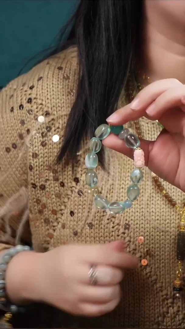 银S925镶嵌手链萤石萤石手链