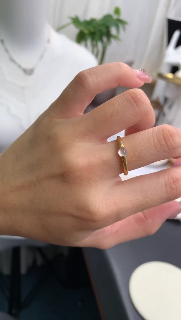 18K金镶嵌定制翡翠48小时鉴赏期 退货不扣服务费