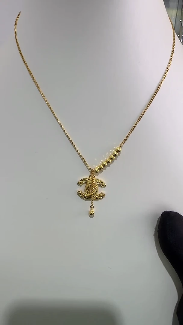 珐琅坠链均足银蹦迪珠大香项链