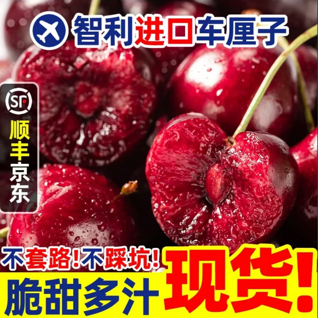 2J-5斤【进口原箱】智利空运车厘子新鲜进口水果桑提娜内附果径卡