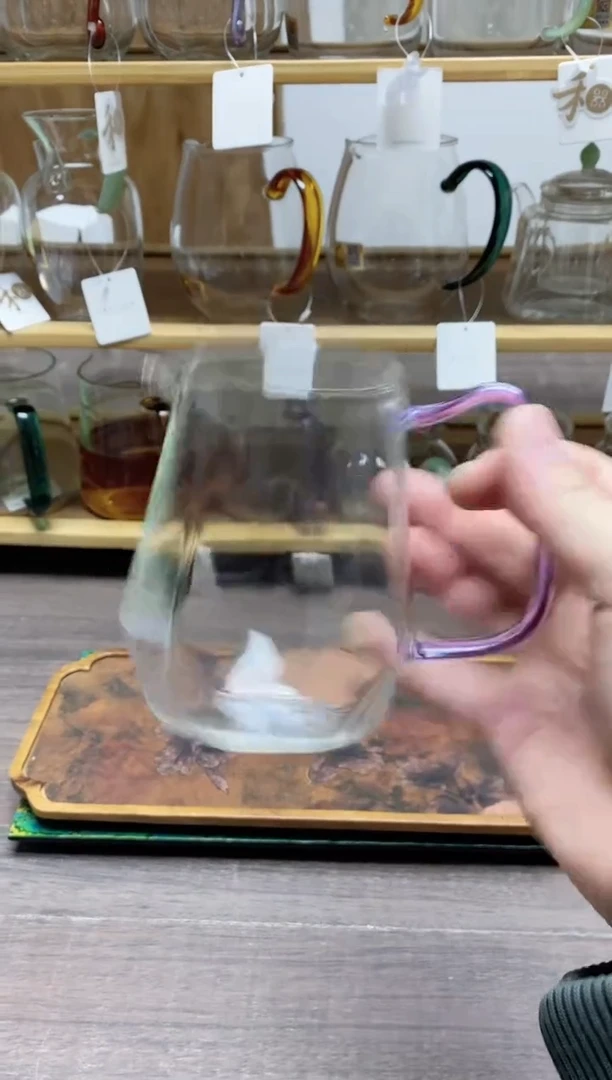 【闪购商品】孤品风谜蓝标钻石公道杯浅紫色