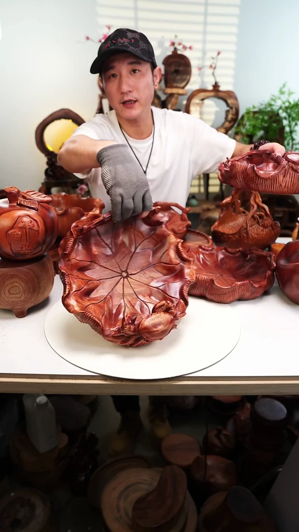 木香樟木摆件/河蟹盆