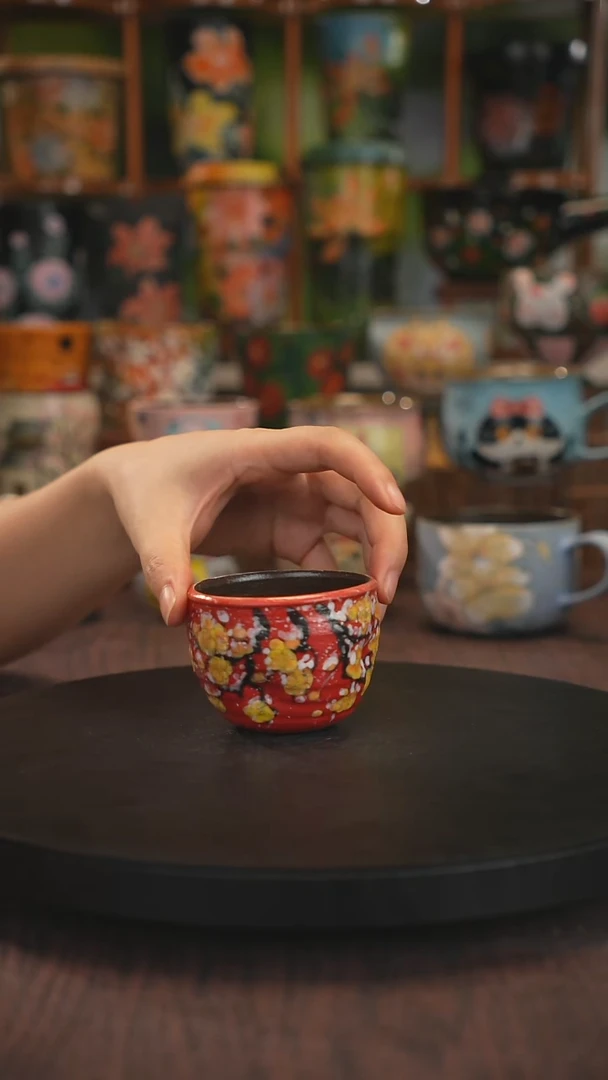 紫砂油画手绘釉下彩