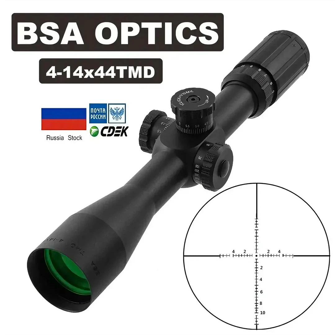 全新前置BSA 4-14×44前置瞄准镜变倍无误差广角大视野高清望远镜