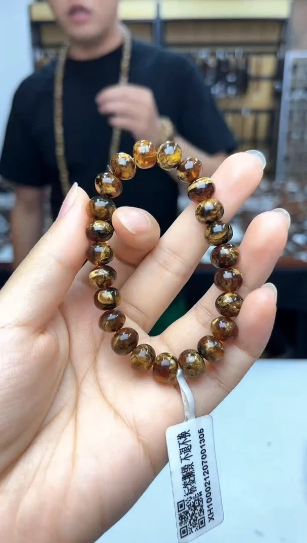 未镶嵌琥珀裸石抚顺琥珀溶洞9+手串