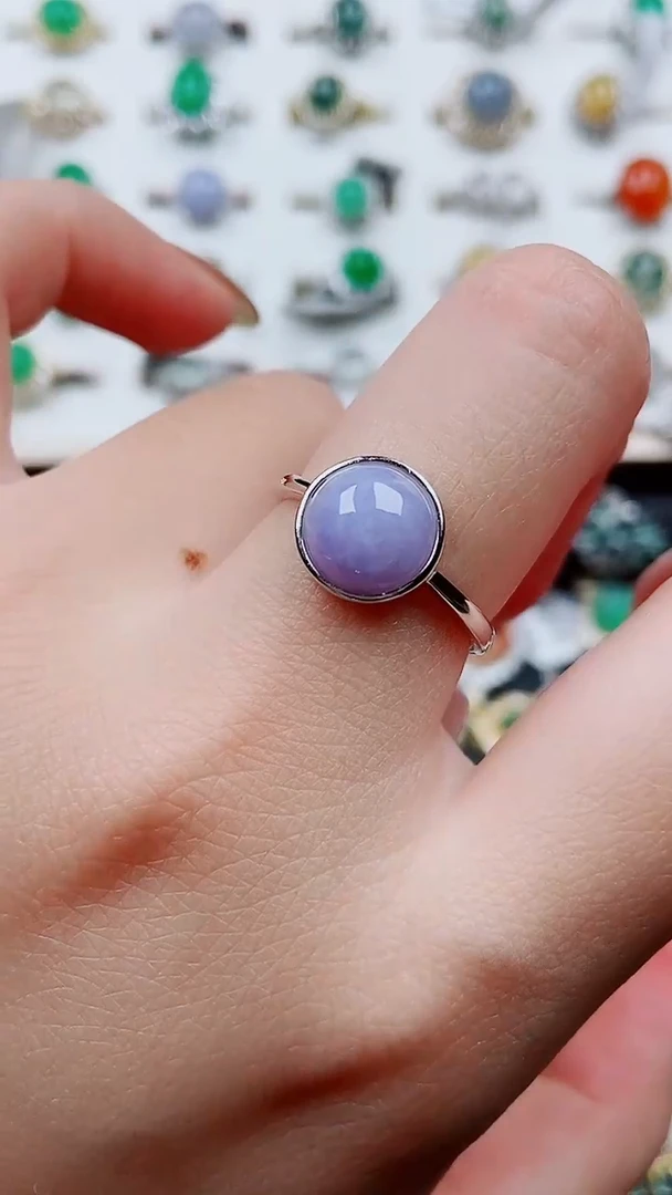 银S925镶嵌戒指翡翠86