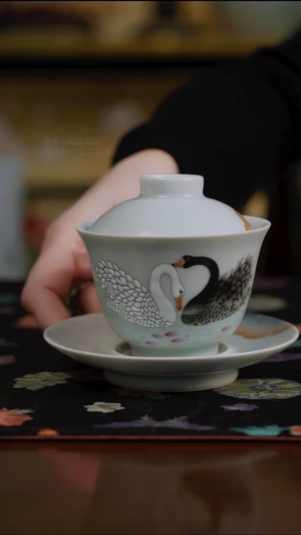 杯景德镇陶瓷杯碗柴烧多人
