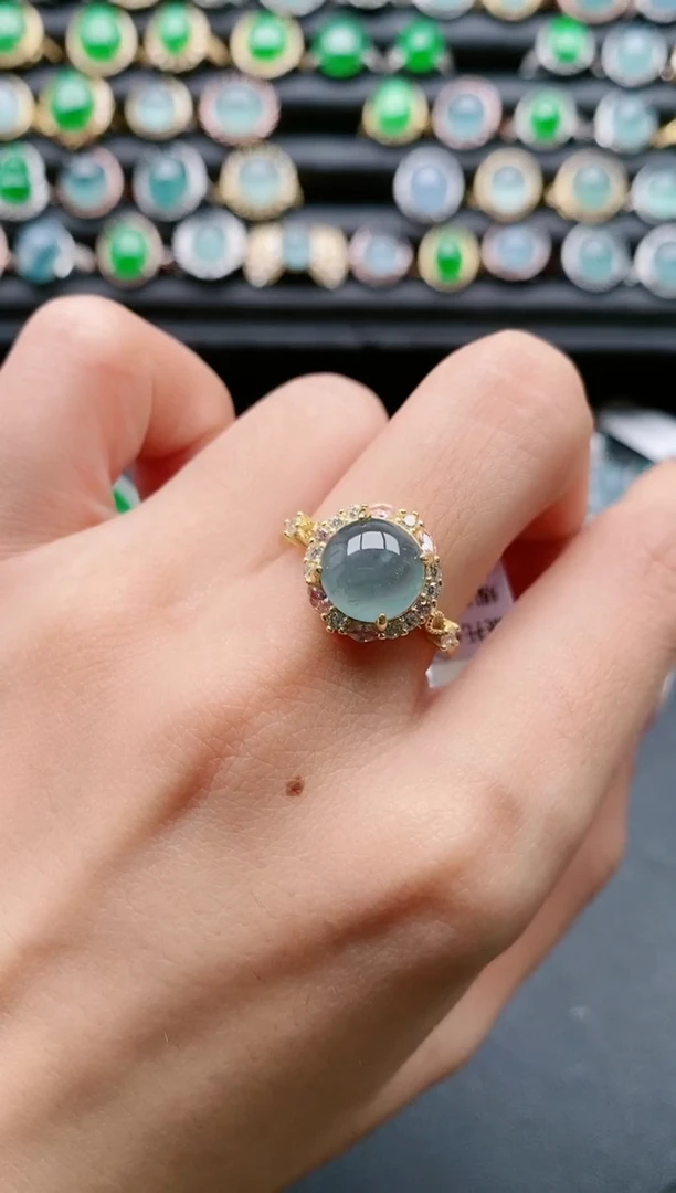 【闪购商品】翡翠戒指银S925镶嵌111111