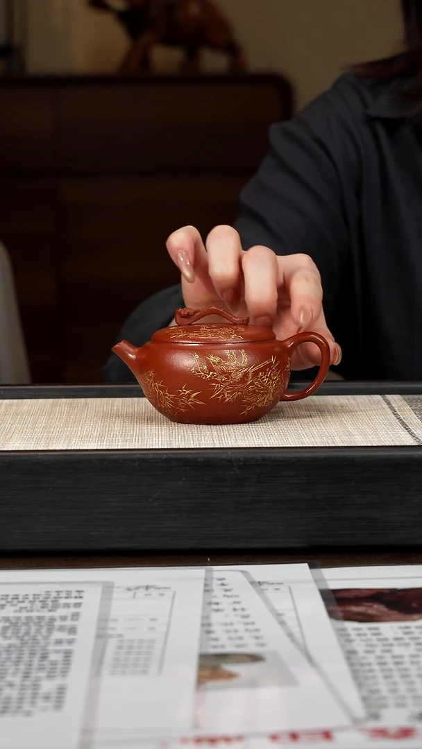 茶壶紫砂【P025】如意福缘 160c  XYT