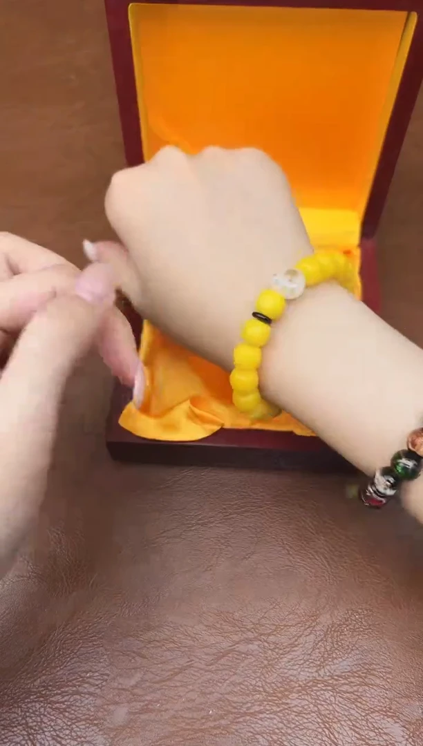 万家文玩阁黄玉菩提链接@@L052