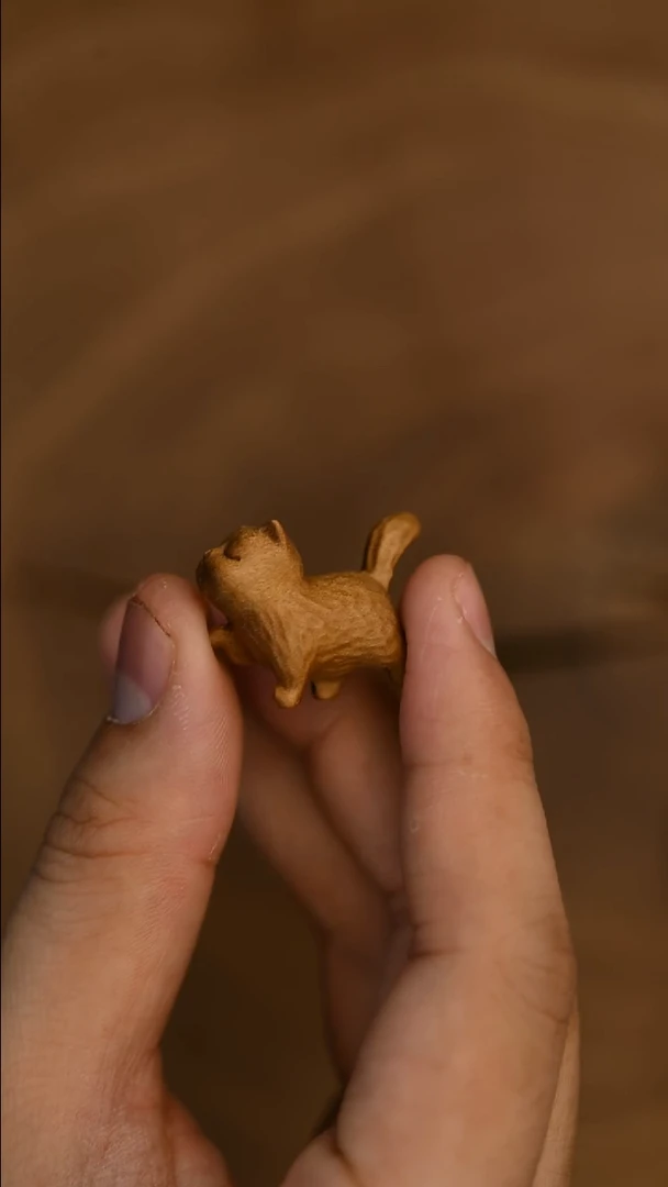 檀香木其他工艺品小猫-2号