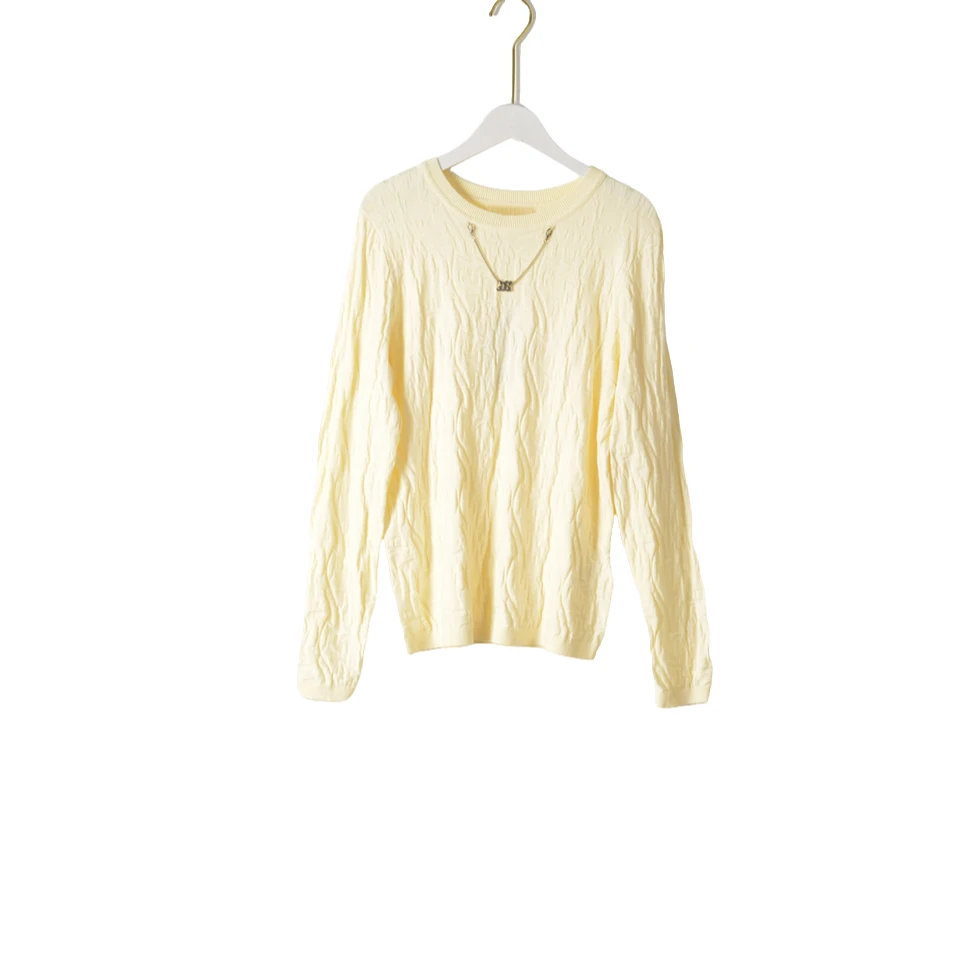 GPE4【专柜捡漏】大码时尚女装QaC-毛衫3347-米杏色正码