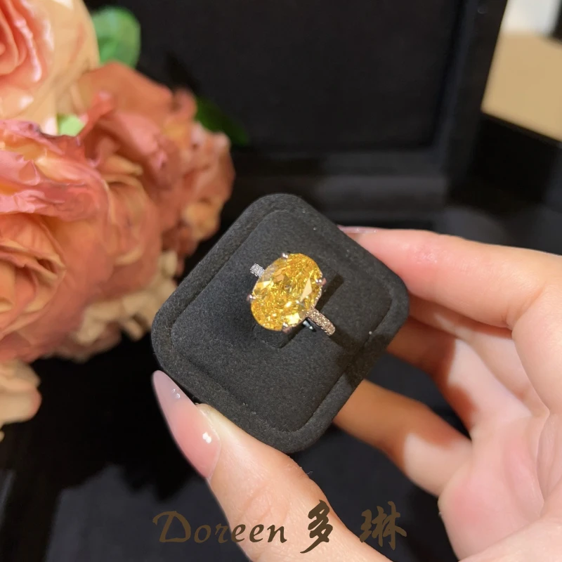 铜合金戒指 黄色椭圆戒指NW8827