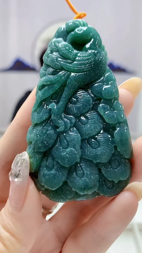 定制翡翠未镶嵌5060DD-毛货挂件274