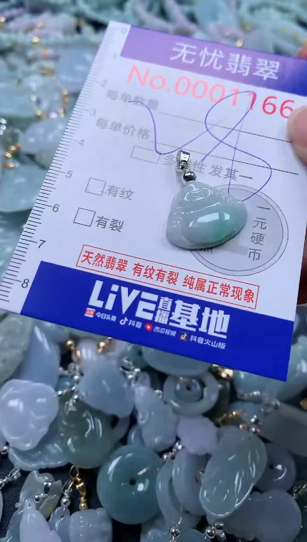 翡翠未镶嵌吊坠(不含链)1166