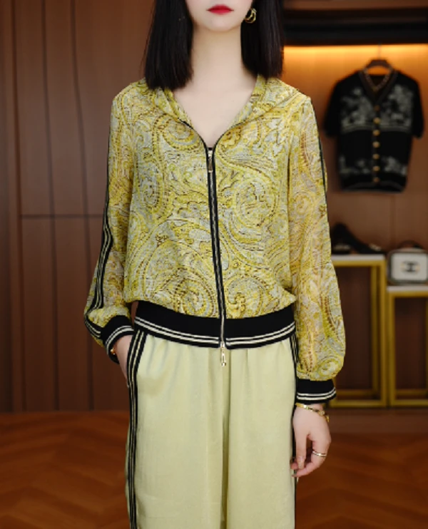 国颐 琉璃冰感丝套装轻奢优雅洋气减龄时尚百搭显瘦 V25Z473