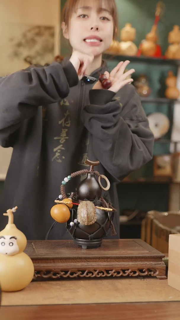 【闪购商品】63号精品天然大漆工艺防渗内胆酒葫芦~