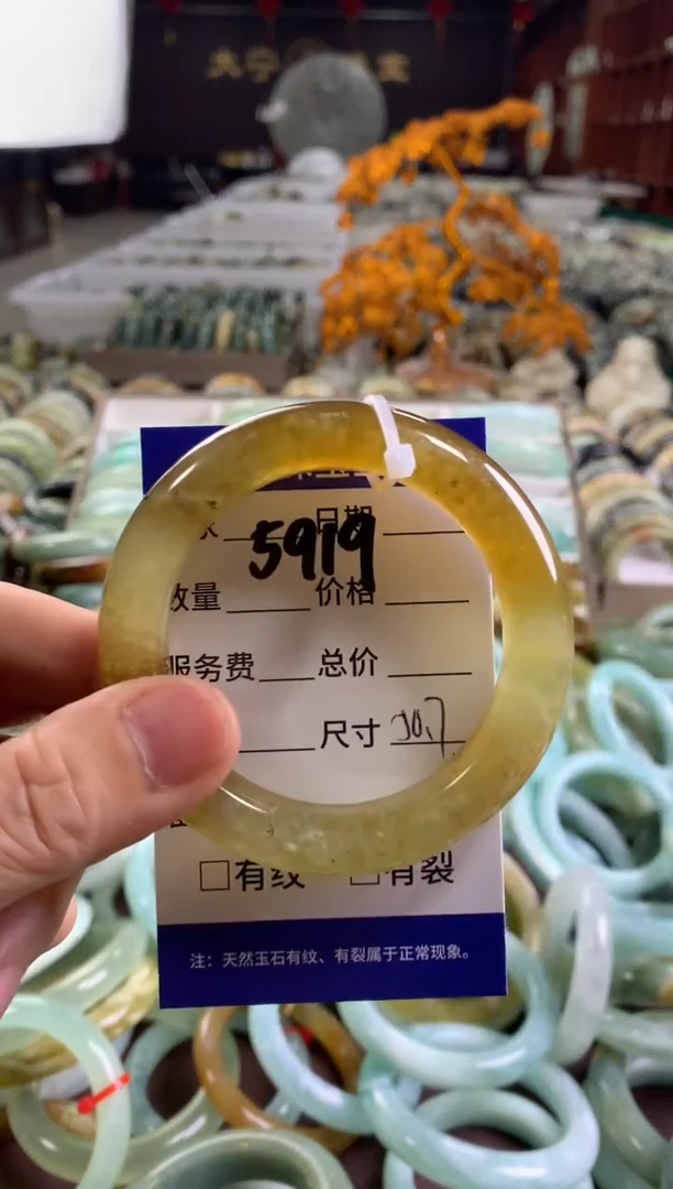 蛇纹石玉未镶嵌手镯5919