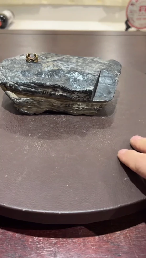 天**谭意境典雅砚台烟缸摆件