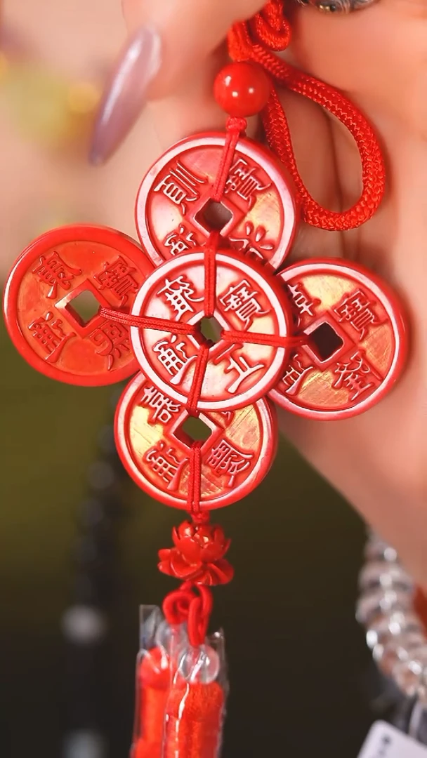 天然辰砂D2970 朱砂五帝Q 挂件