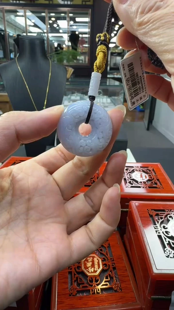 颈饰未镶嵌翡翠甜甜圈挂件