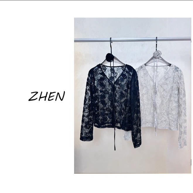 【ZHEN】25K00973 2025新款衬衫显瘦时尚百搭设计师轻奢款