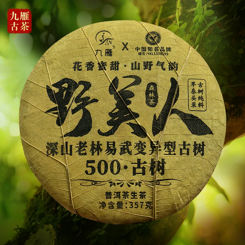 九雁2025年野美人秘境古树普洱普洱茶叶生茶357克