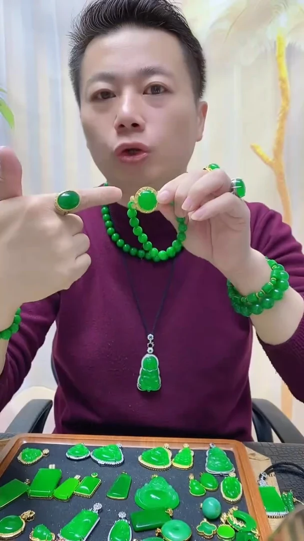 未镶嵌手链石英质玉翠绿色手链