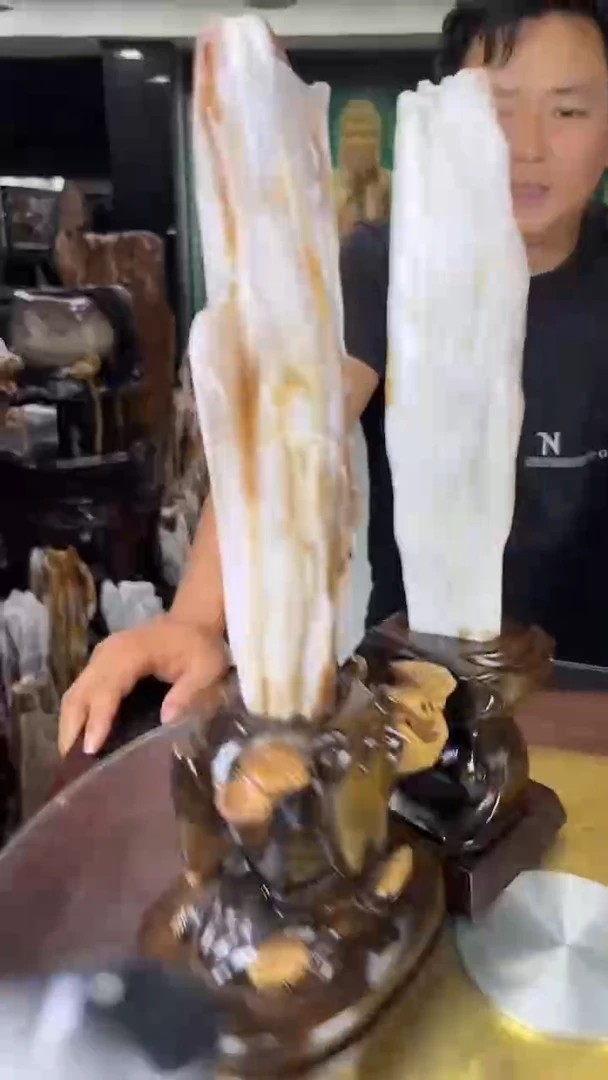 缅甸天然树化玉摆件