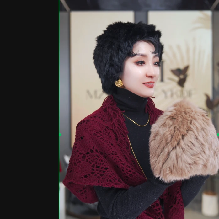 【莫妮卡卡】新款秋冬款加厚保暖防寒兔毛绒帽子AL006