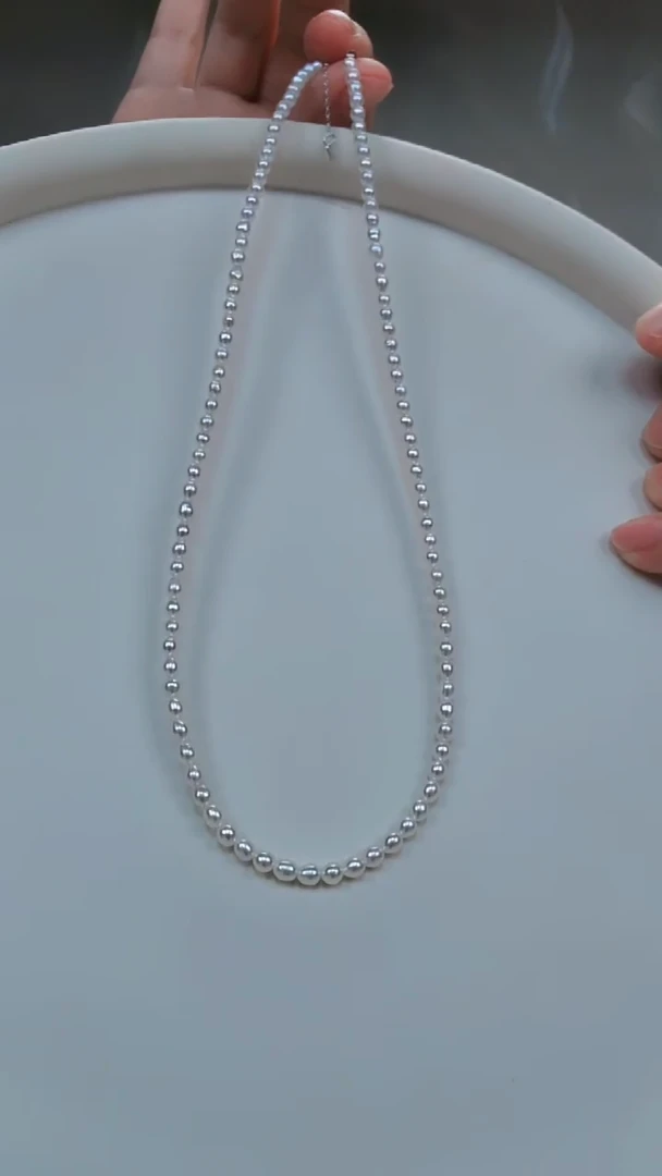 淡水珍珠银S925镶嵌颈饰baby项链