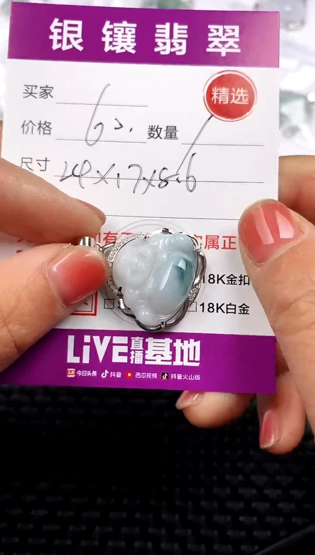 【闪购商品】翡翠颈饰银S925镶嵌吊坠