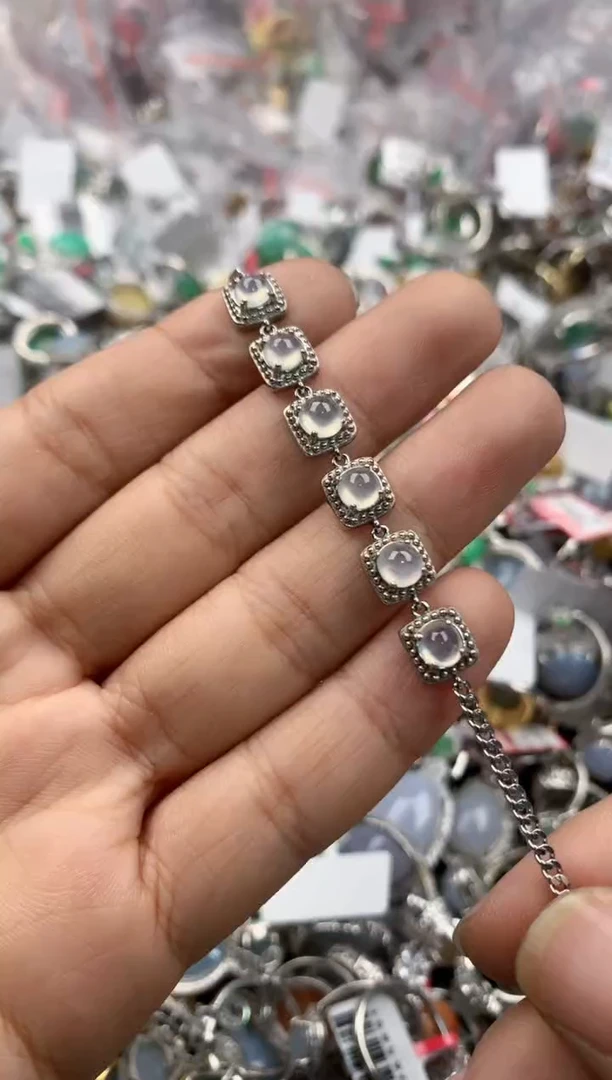 银S925镶嵌戒指翡翠222---8