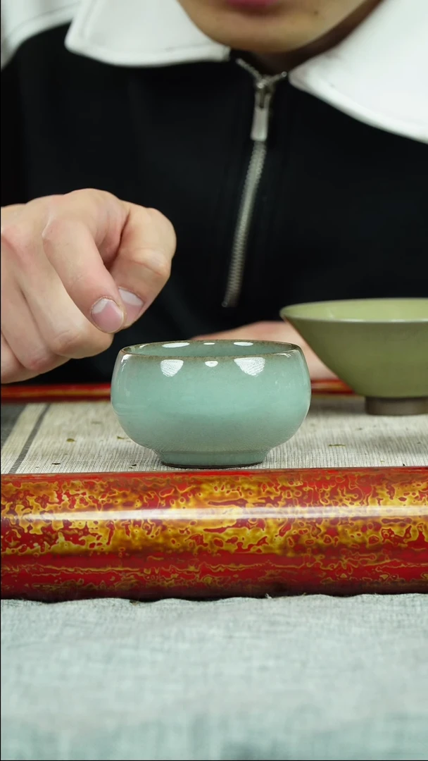 【闪购商品】紫砂茶壶禅定杯 青瓷 廖秀珍制