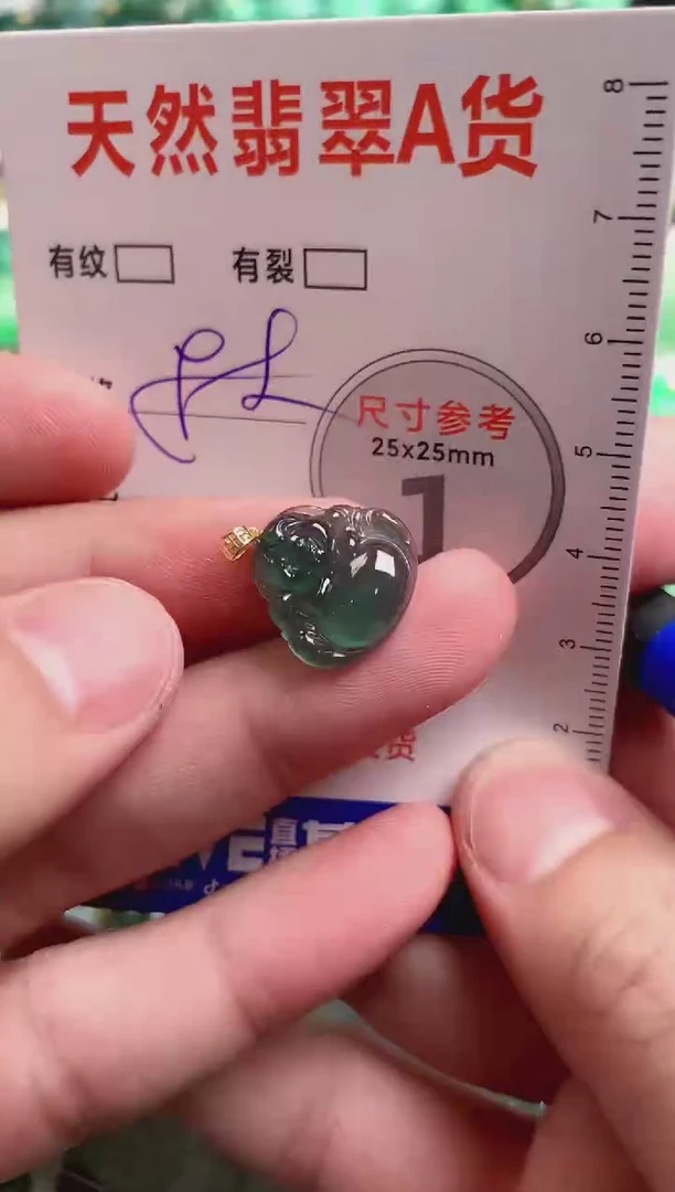 翡翠18K金镶嵌颈饰23001740