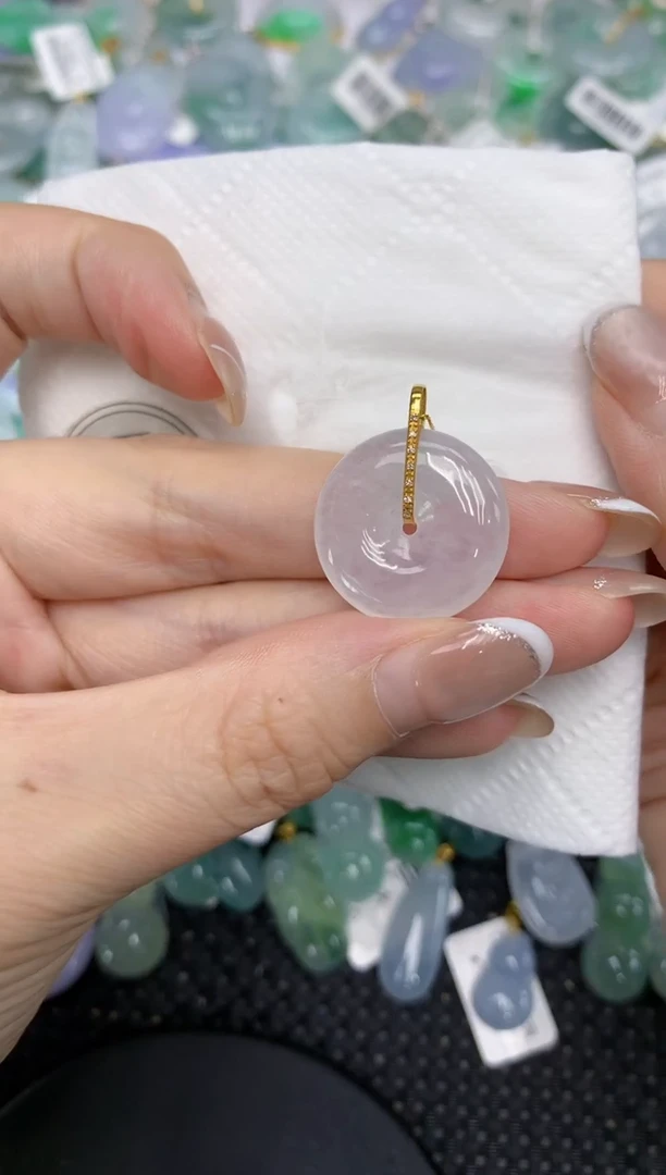 颈饰18K金镶嵌翡翠11111111