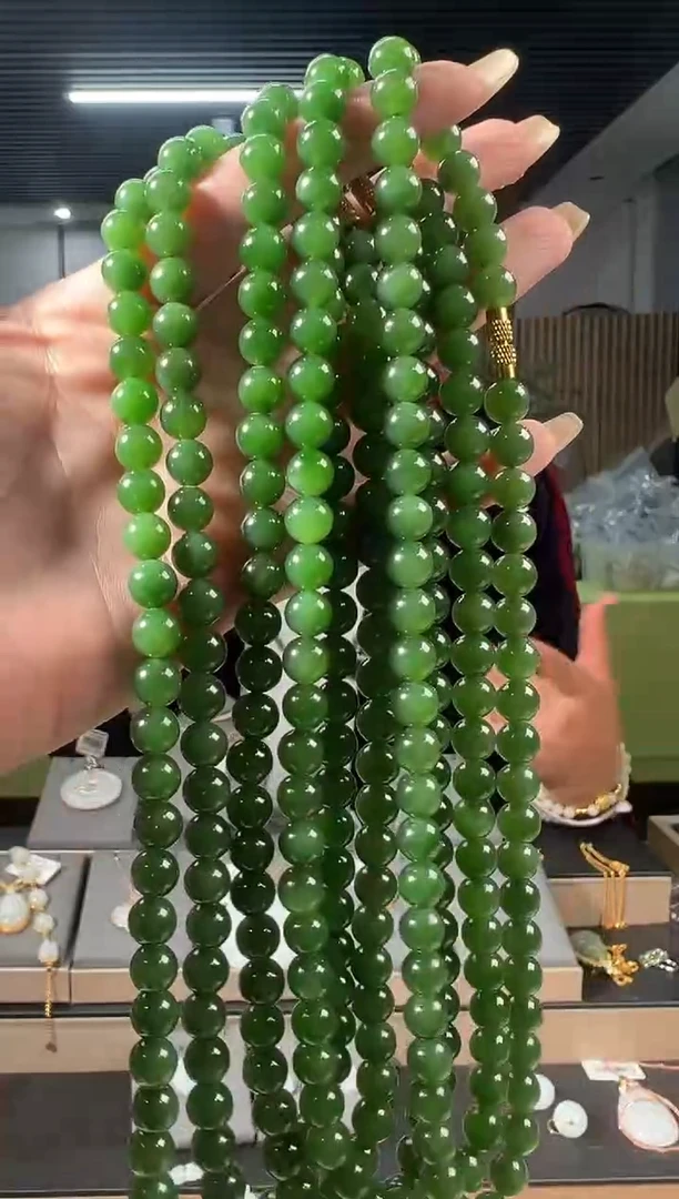 【闪购商品】和田玉项链未镶嵌碧玉8mm项链（多样性发货）