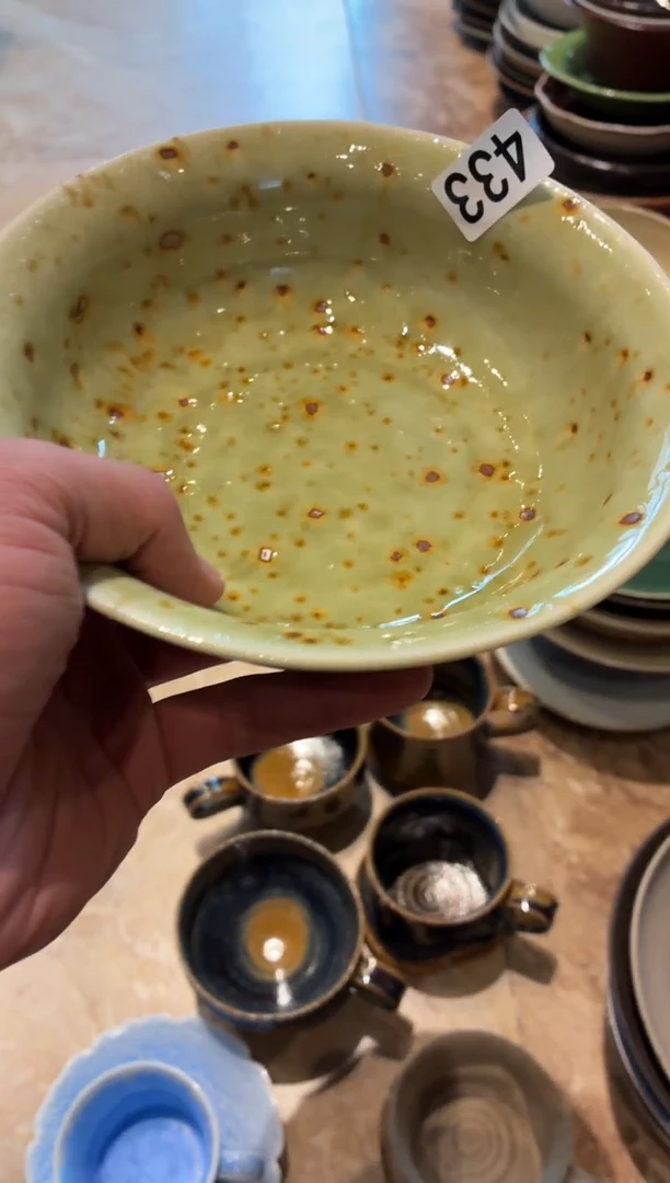 瓷西*433微瑕枣花反口碗盘