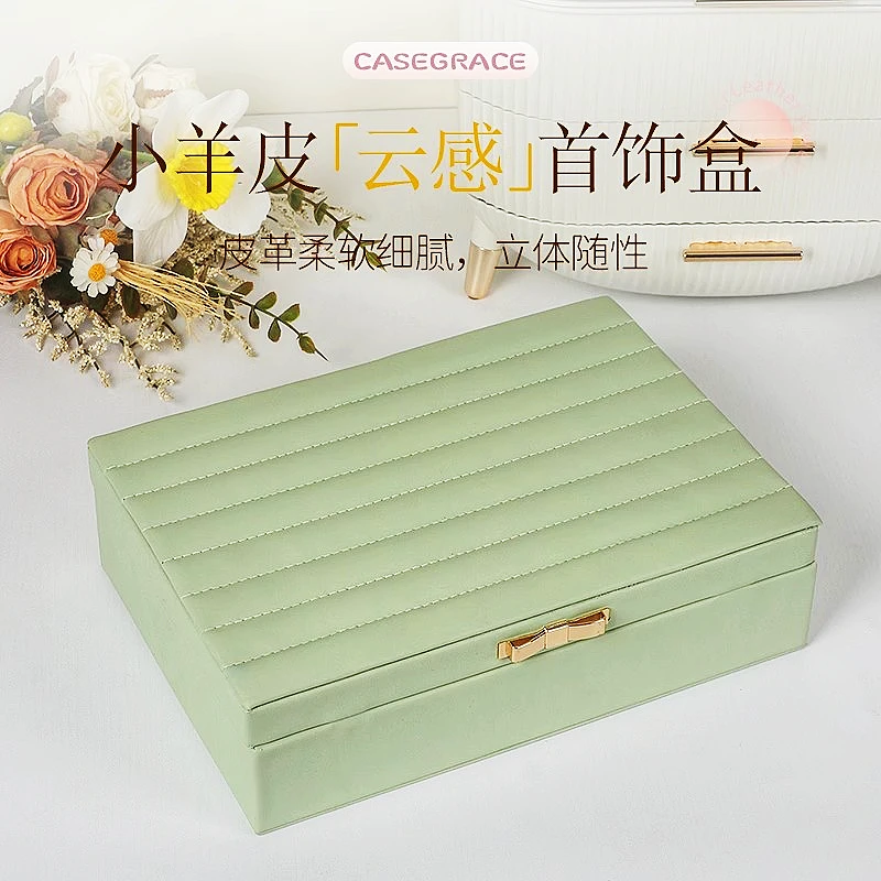 首饰盒/箱 耳钉首饰品耳环收纳盒耳饰收纳盒轻奢大容量饰品收纳盒