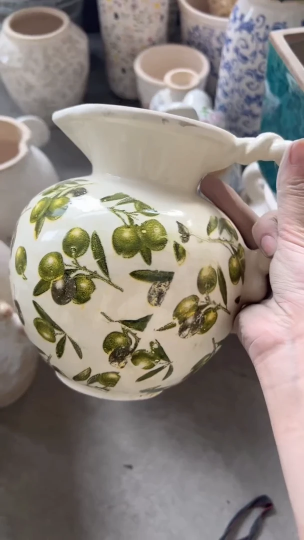 【闪购商品】陶瓷花盆高18cm内口10cm