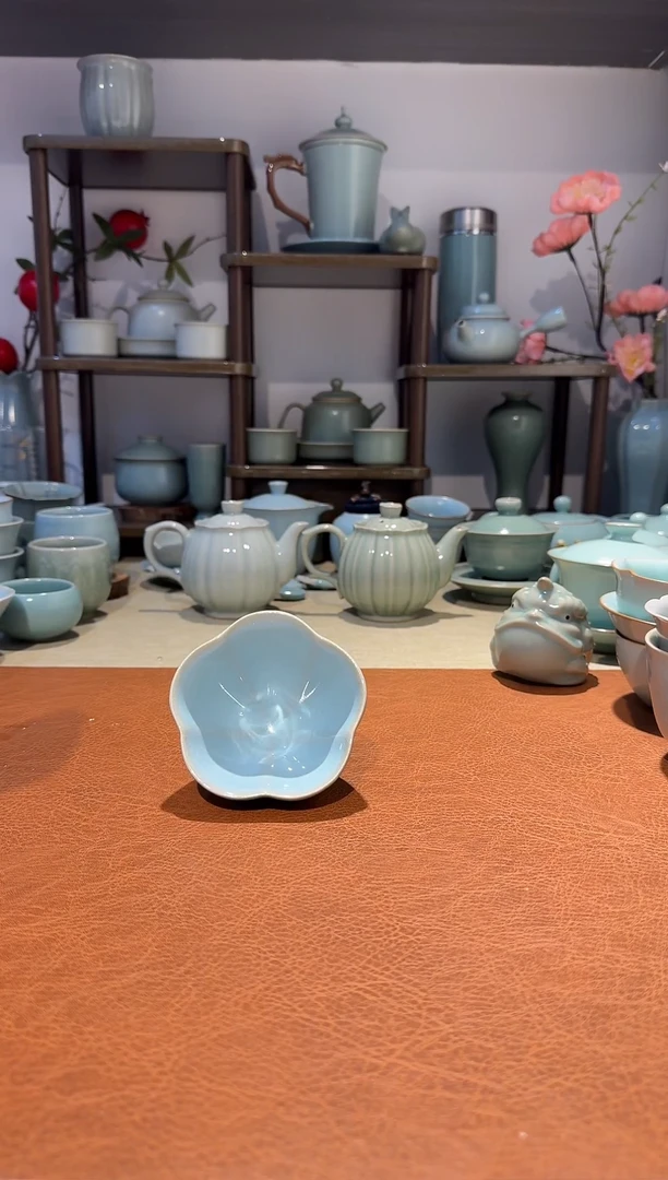 其他018梅花杯 主人杯品茗杯 天青釉一级精品一