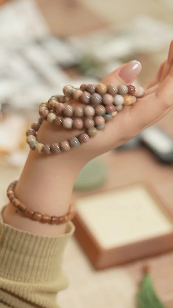 石英质玉（阿拉善玉）手串未镶嵌清仓福利！阿拉善 素圈手串