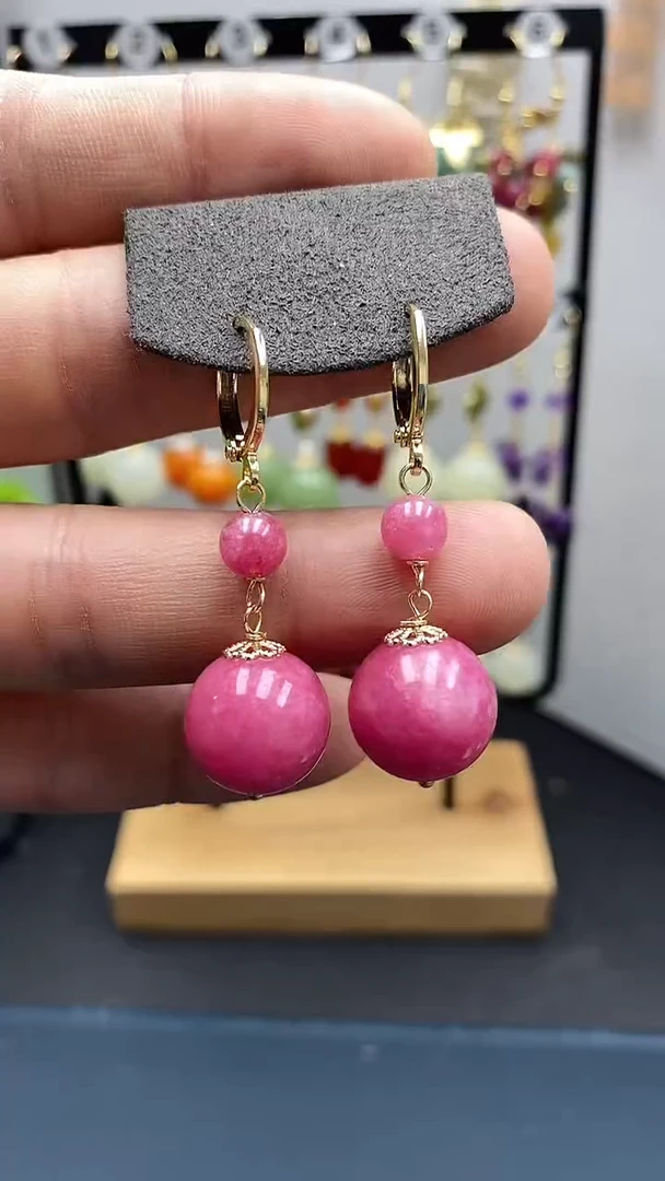 【闪购商品】水晶耳饰银S925镀金镶嵌尺寸14mm耳扣66