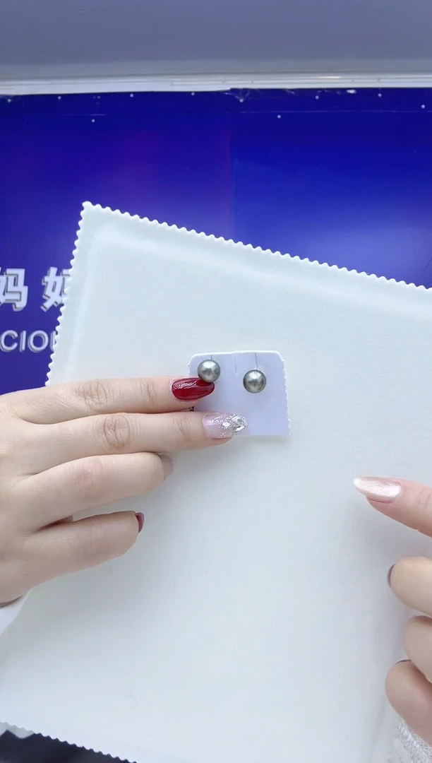 【闪购商品】海水珍珠耳钉18K金镶嵌dk11