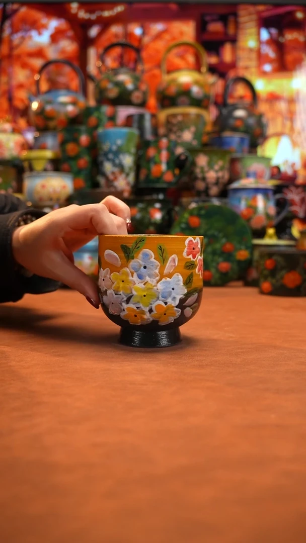 油画    釉下彩   杯子